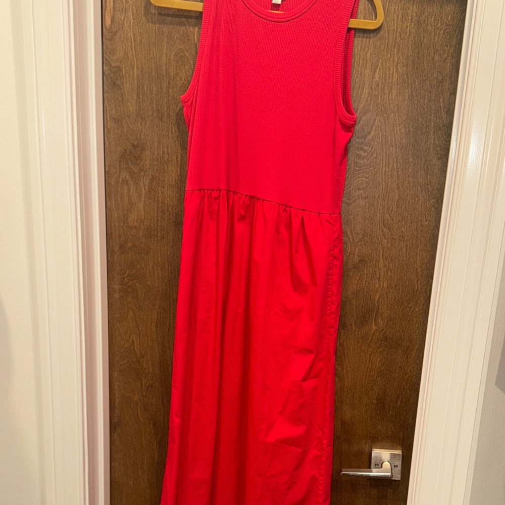 J. Crew Bright Red Sleeveless Dress